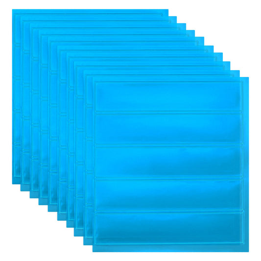 PATIKIL Hard Hat Reflective Stickers, (5 x 6 Inch, Lake Blue) (10 Pcs), Retro Reflective Safety Tape Durable Adhesive Helmet Stickers, Suit for - Hard Hats/Helmets/Mailboxes