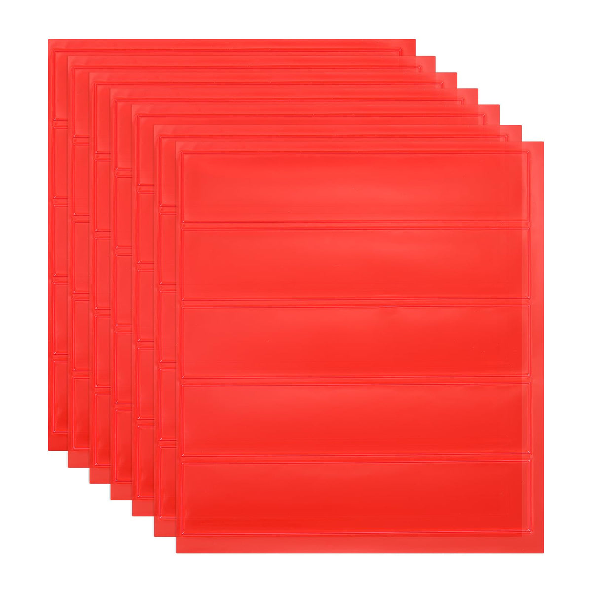 PATIKIL Hard Hat Reflective Stickers, (5 x 6 Inch, Bright Red) (7 Pcs), Retro Reflective Safety Tape Durable Adhesive Helmet Stickers, Suit for - Hard Hats/Helmets/Mailboxes