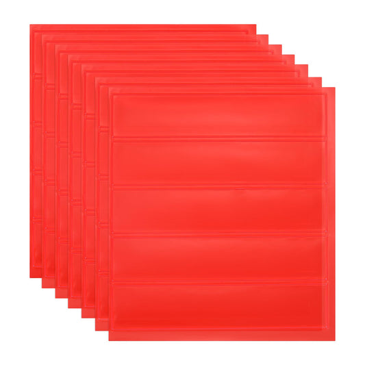 PATIKIL Hard Hat Reflective Stickers, (5 x 6 Inch, Bright Red) (7 Pcs), Retro Reflective Safety Tape Durable Adhesive Helmet Stickers, Suit for - Hard Hats/Helmets/Mailboxes