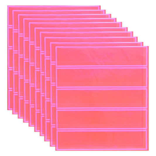 PATIKIL Hard Hat Reflective Stickers, (5 x 6 Inch, Pink) (10 Pcs), Retro Reflective Safety Tape Durable Adhesive Helmet Stickers, Suit for - Hard Hats/Helmets/Mailboxes