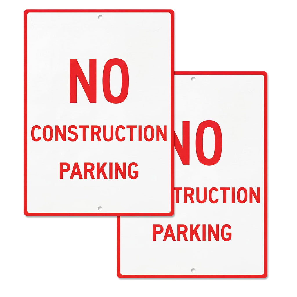 2 Pcs No Construction Parking Sign