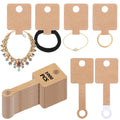 1000 Pcs Self Adhesive Bracelet Display Cards, Necklace Cards for Selling Jewelry, Hanging Bracelet Packaging Card, for Keychain, Earring, Necklace, Hairband and Scrunchies, 3.93 X 1.57 Inches(Brown)
