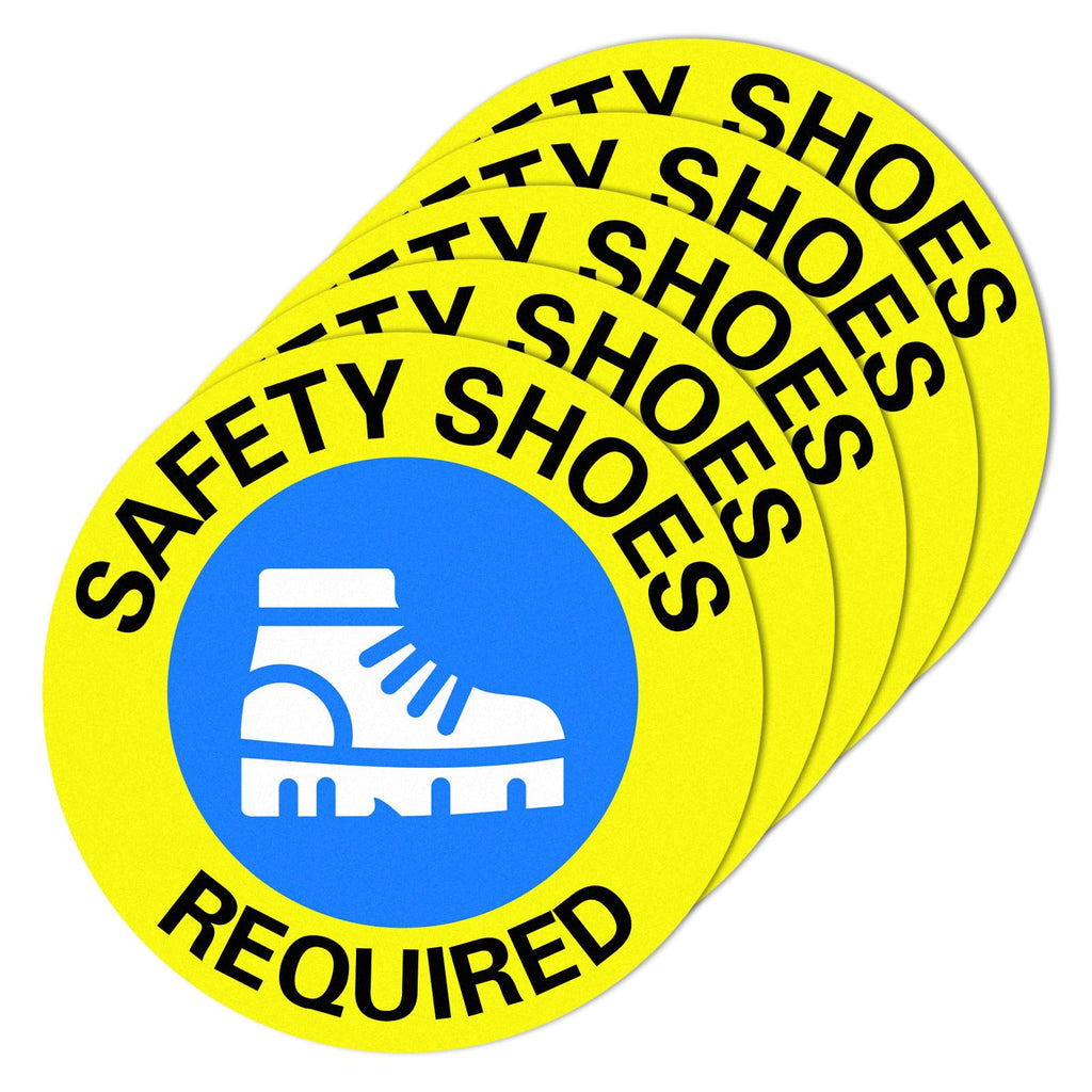 Yexiya 5 Pcs Safety Shoes Required Floor Sign