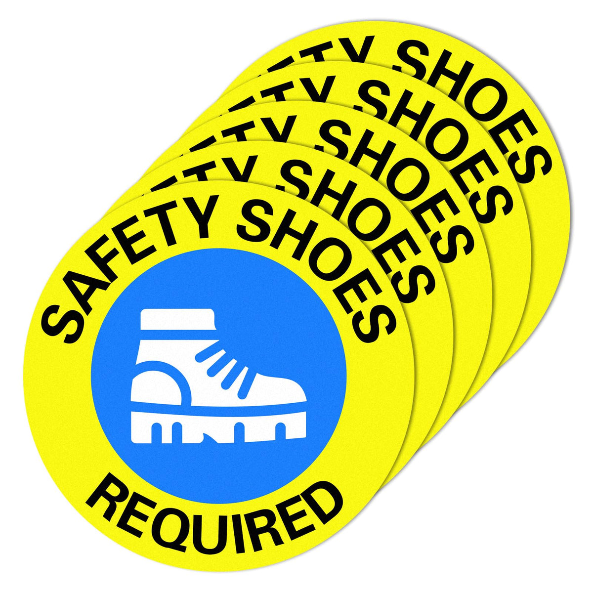 Yexiya 5 Pcs Safety Shoes Required Floor Sign