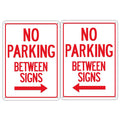 2 Pcs 10 x 14 Inch No Parking Between Signs