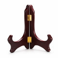 12 Inch Wooden Display Stand Folding Wood Plate Stand Frame, Decorative Plate Holders Stands for Display Pictures, Cookbooks, Birthday, Home, Party, Table Easel Display (Burgundy) Burgundy