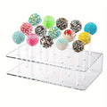 Clear Acrylic Lollipop Display Stand, Transparent Candy Holder, Reusable Cake Dessert Display Rack for Home Party Festival Decoration(15 hole) 15-Hole