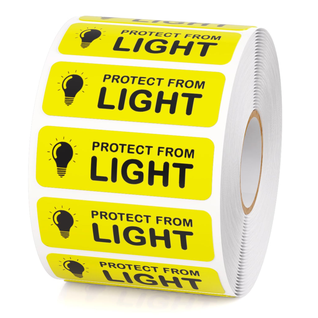 1000 PCS Protect from Light Labels 1.5 x 0.5 Inches