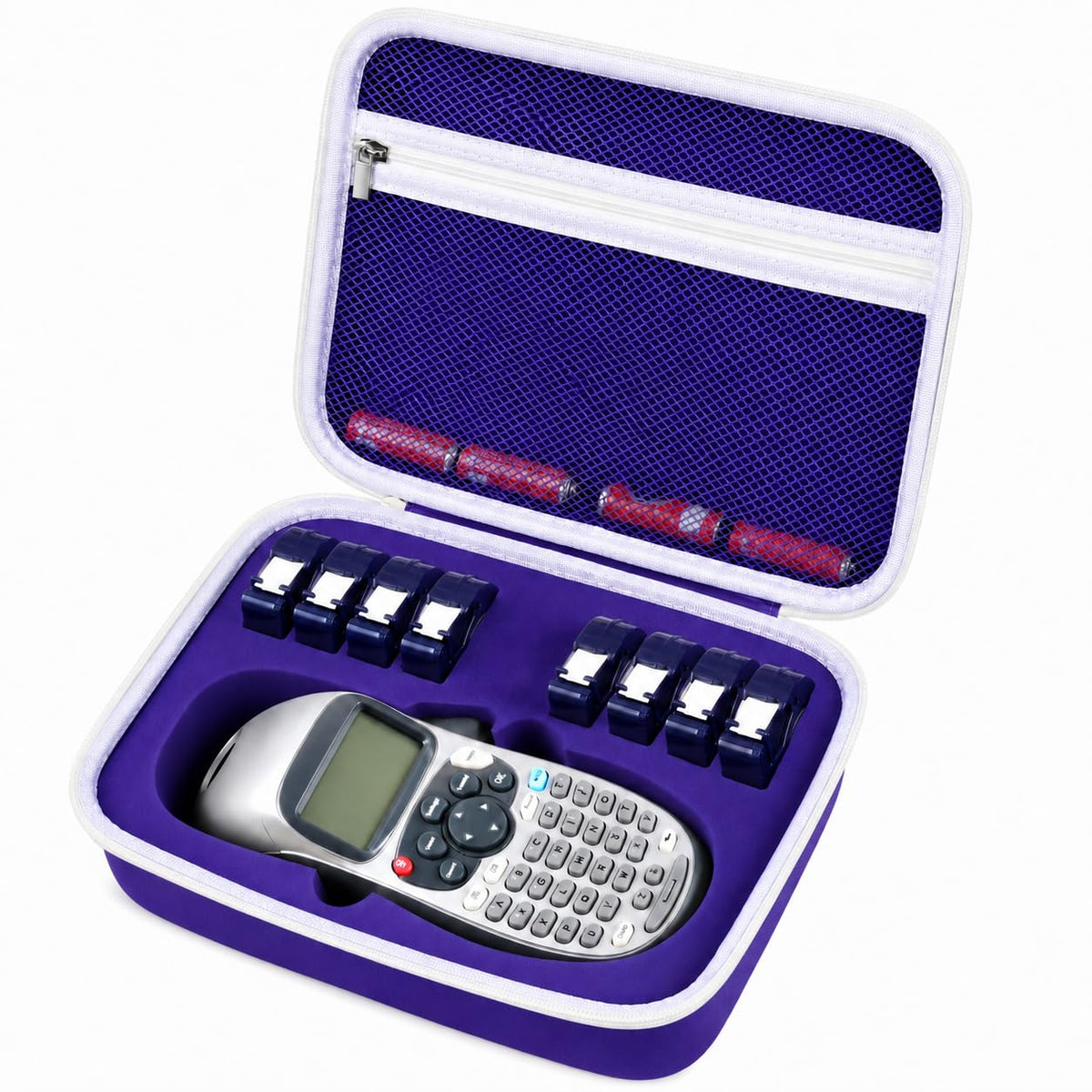 ALKOO Hard Travel Case for DYMO LetraTag LT-100H Label Maker Purple Large