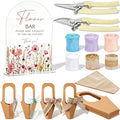 Flower Bar Supplies Set for Floral Bloom Decor Include Acrylic Flower Bar Sign Bouquet Wrapping Gift Bags Chiffon Ribbon and Garden Scissors, Applicable to Wedding Bridal Baby Shower Birthday Party
