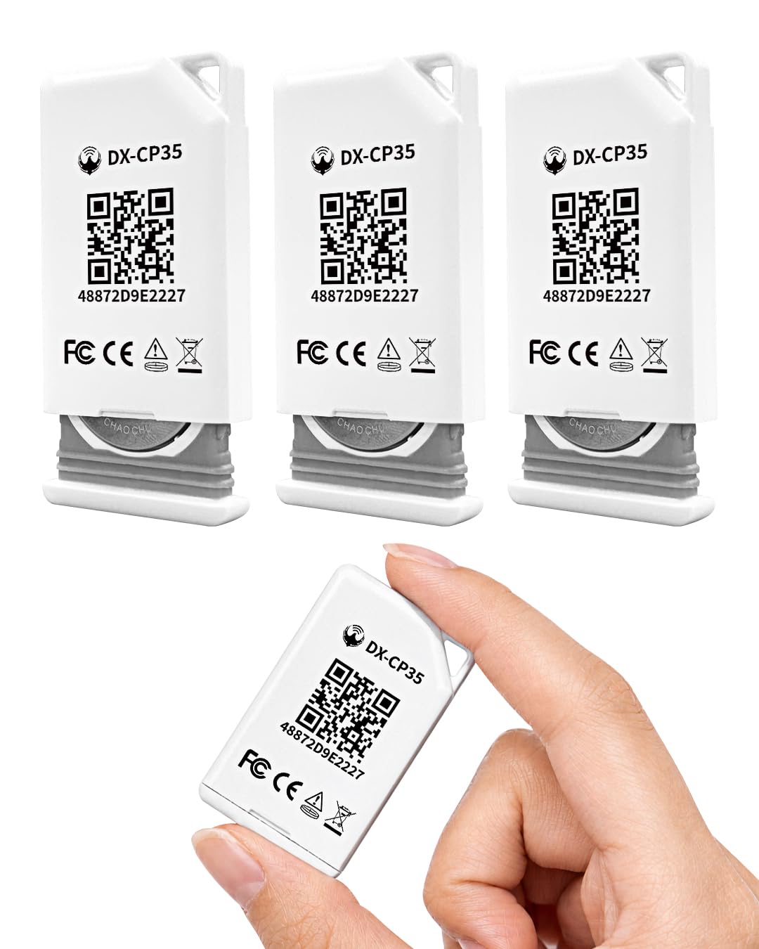 3 piece DX-CP35 BLE 5.1 Beacon Replaceable Battery & Custom Broadcast Data Miniature Tag for Asset and Personnel Tracking Supports iBeacon/Eddystone IP67 70m Long-Range Coverage (DX-CP35 * 3PCS) DX-CP35 * 3PCS