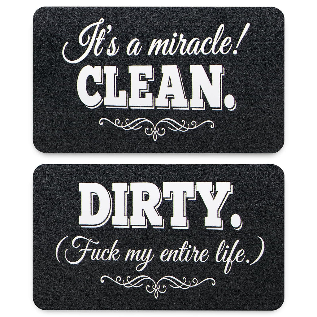 Dishwasher Magnet Clean Dirty Sign, Funny Kitchen Flip Indicator