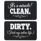 Dishwasher Magnet Clean Dirty Sign, Funny Kitchen Flip Indicator