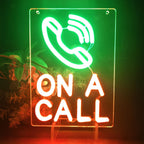 On A Call Neon Sign,On a Call Sign for Office,Do Not Disturb Neon Light Sign for Office Desk,Meeting,Studio,Game Room Decor Gifts ON A CALL +GREEN RED