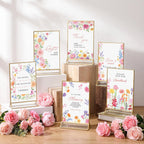 6 Pcs Wildflowers Acrylic Wedding Sign for Reception and Ceremony