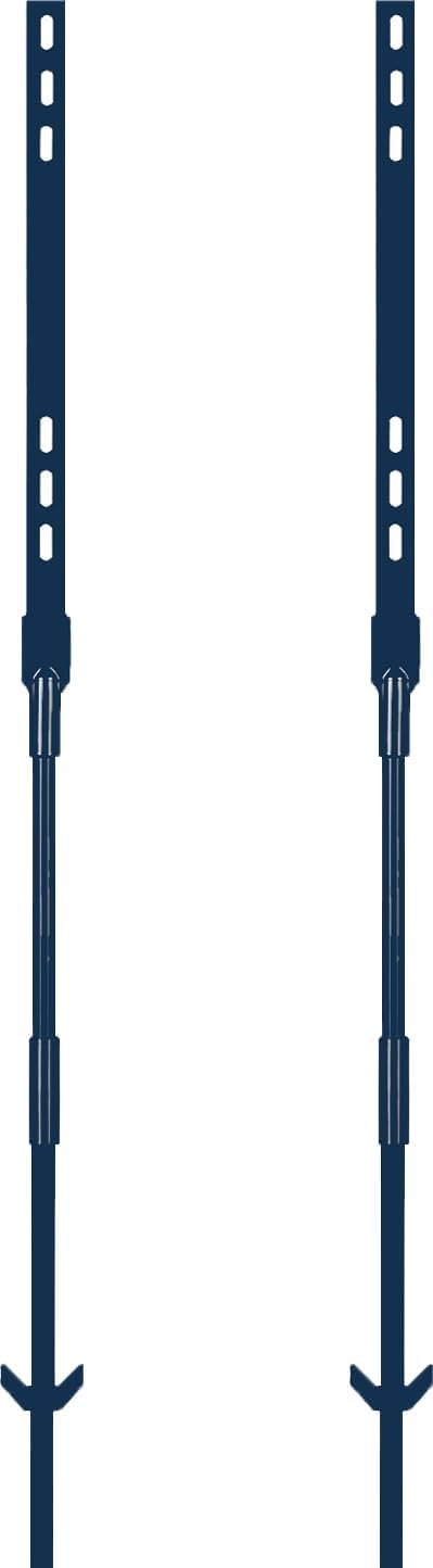 2 Pack 48 Inches Yard Stake for Outdoor Lawn 4ft Metal Sign Holder Durable Posts for Outside Traffic Road Street Driveway Parking Stop Stand Durable Fits Signs 10 to 18 Inch Adjustable Blue