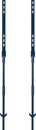 2 Pack 48 Inches Yard Stake for Outdoor Lawn 4ft Metal Sign Holder Durable Posts for Outside Traffic Road Street Driveway Parking Stop Stand Durable Fits Signs 10 to 18 Inch Adjustable Blue