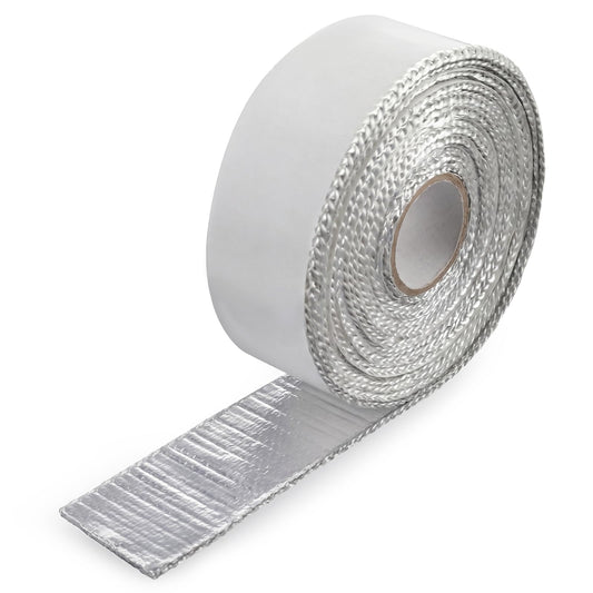 Heat Shield Tape Self-Adhesive Aluminum Fiberglass Heat Barrier(up to 400f) Reflects up to 90% Radiant Thermal 2" x 16.4' Roll Use for Racing Modified Car Engine Thermal Protection 1.97" X 16.4'