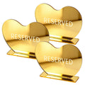 BLMHTWO 3pcs Gold Heart Reserved Table Signs for Wedding Party (3.94*5.5in)