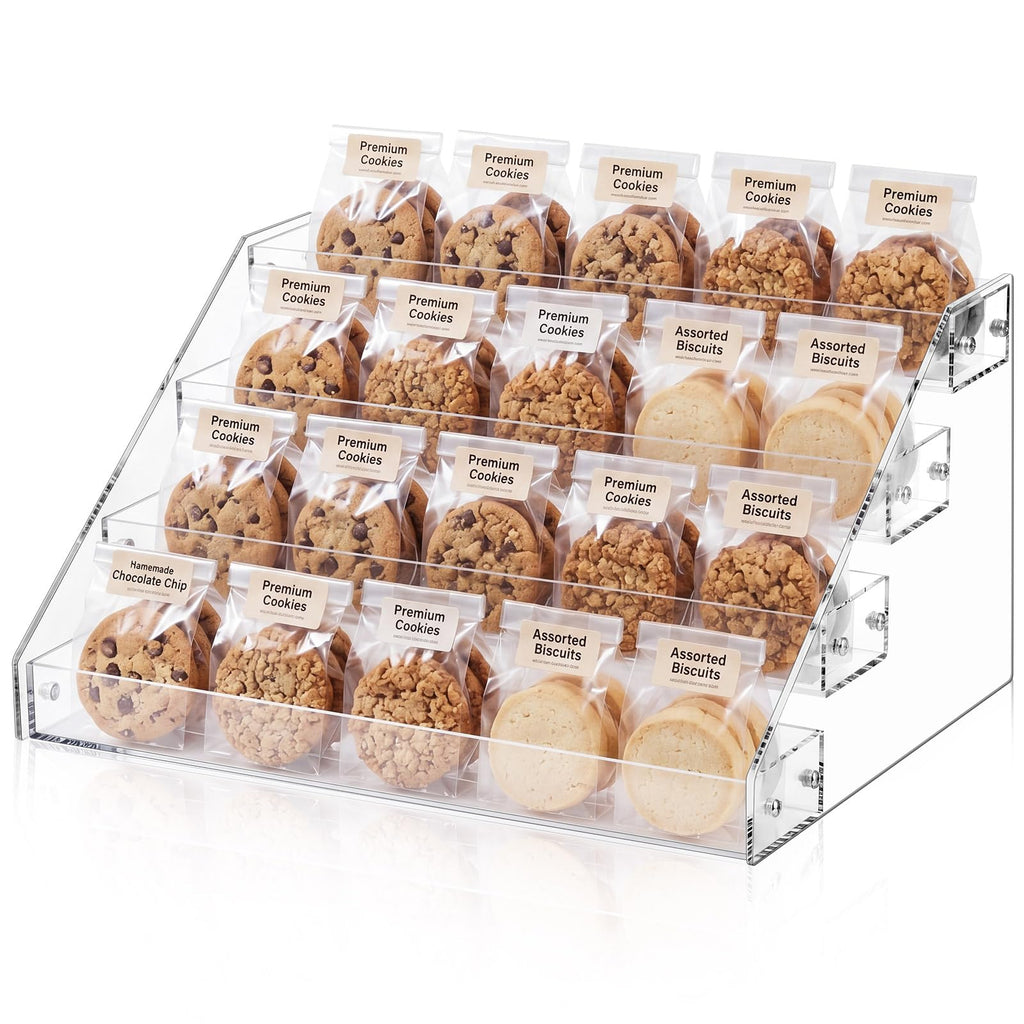 Novabright 4 Tier Cookie Display Stand, Dessert Stand for Baker & Vendors Wide 1