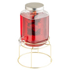 TableCraft Wire Stand for Beverage Dispensers, 11" x 11" x 8", Powder-Coated Gold Steel Elevated Beverage Display Stand with 6 Inch Faucet Clearance, Fits BDG1000, BDG2000, BDG3000, 10090 and 10699