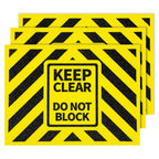 Marspark 3 Pack Keep Clear Do Not Block Sign 12x9'' 0.93mm Thick