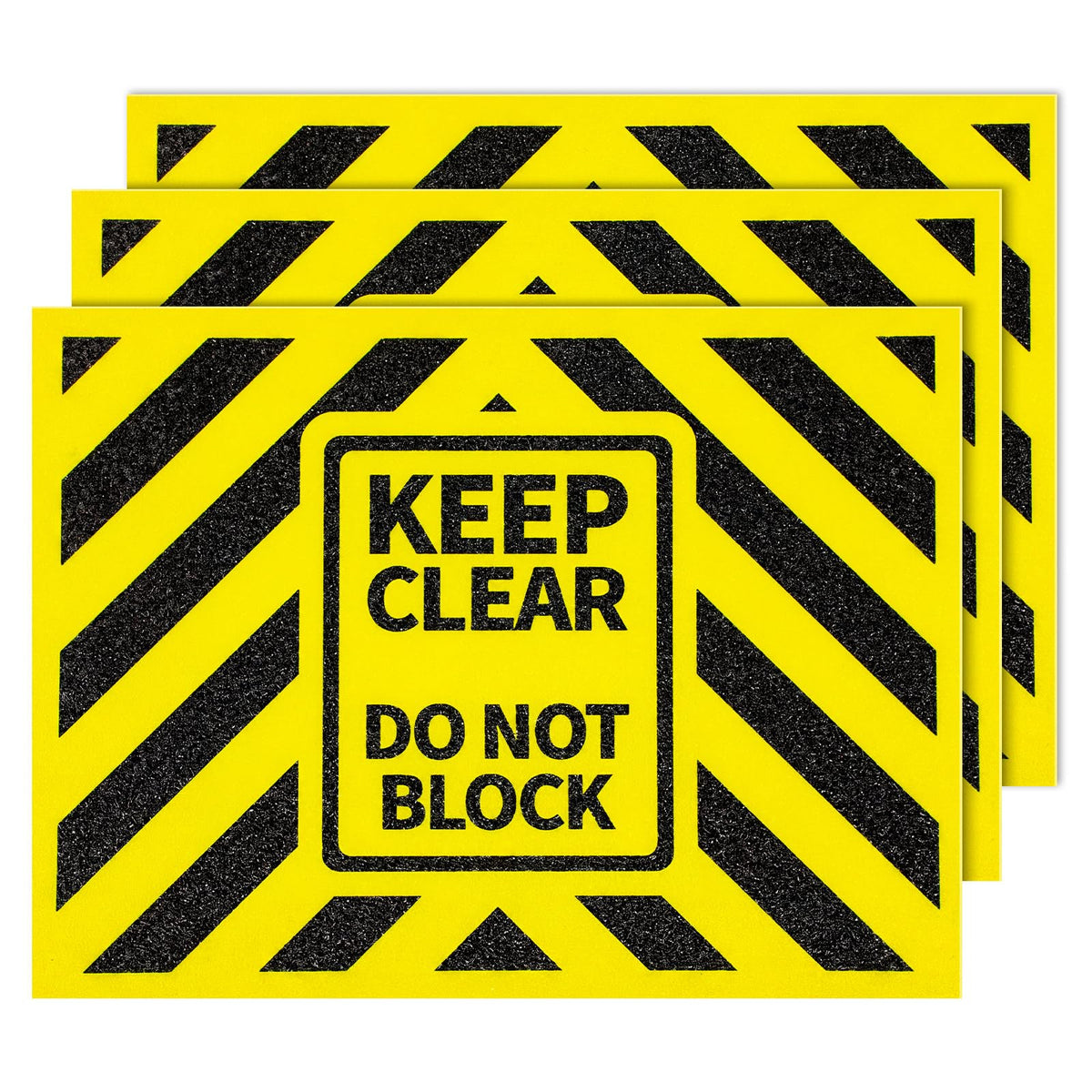 Marspark 3 Pack Keep Clear Do Not Block Sign 12x9'' 0.93mm Thick