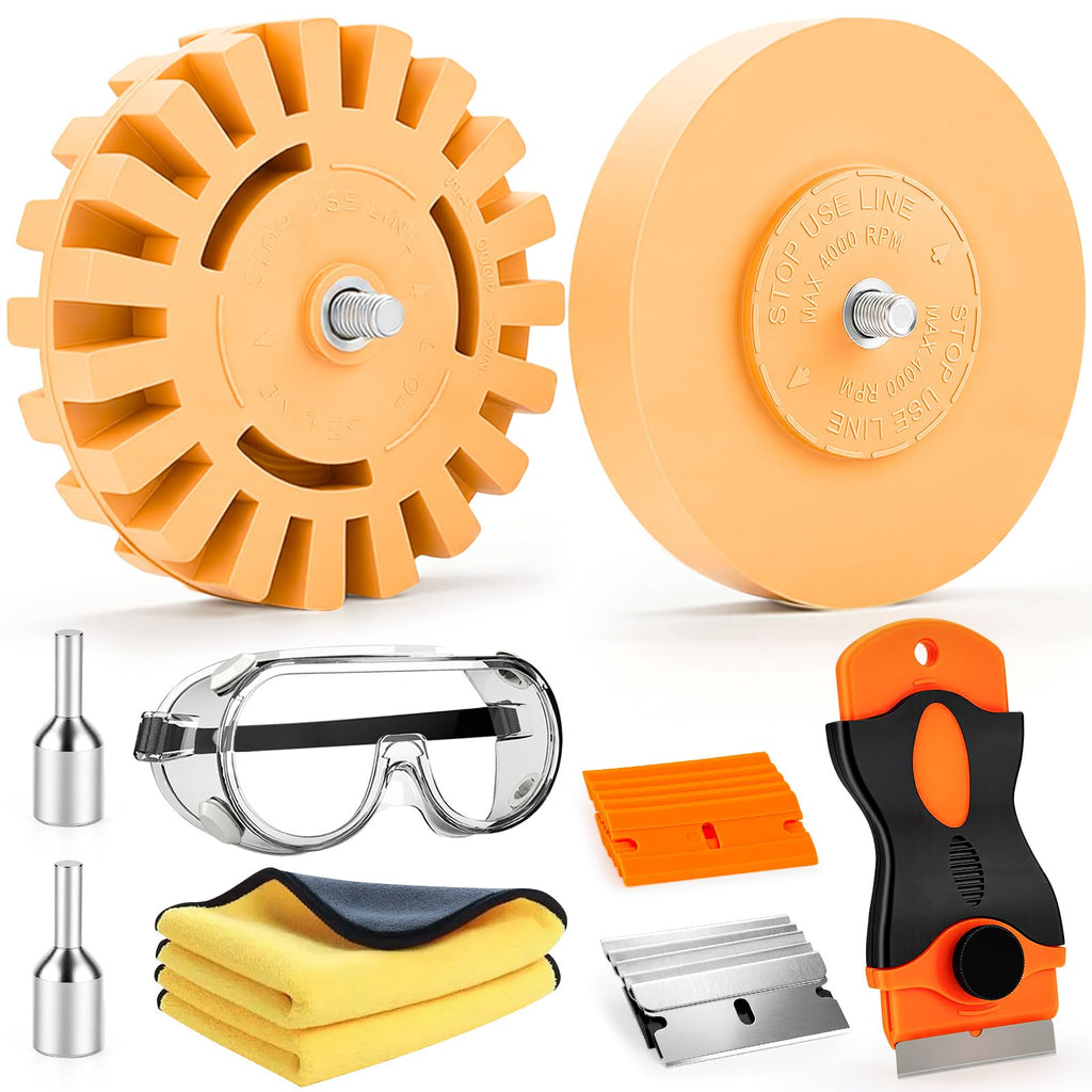6 Pack Decal Remover Eraser Wheel Kit 6 Pack Set