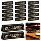 24 Pcs Acrylic Reserved Table Signs for Wedding Double Sided