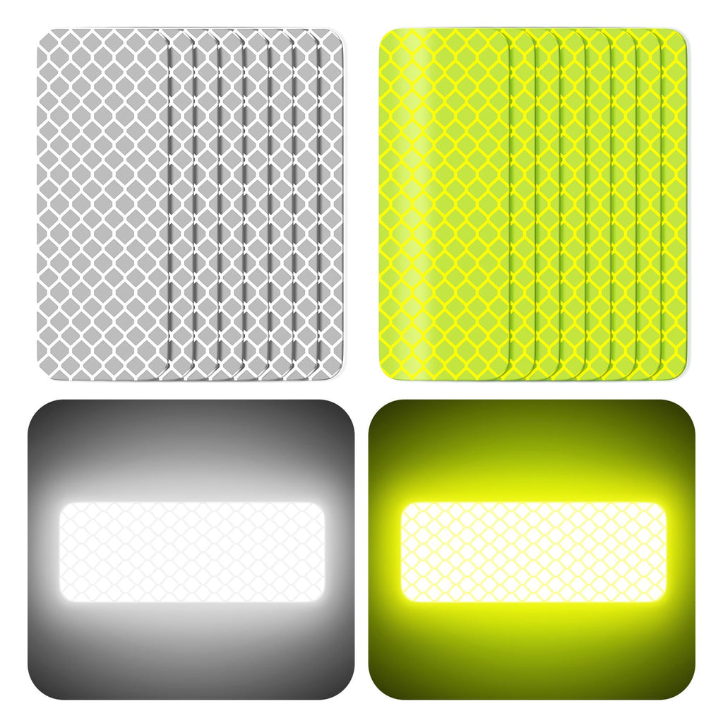PHIXBEAR Premium Reflective Stickers, Super‑Bright & Waterproof, 16-Pack