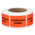 500 Pcs Aggressive Animal Veterinary Labels 1 x 1.5 Inch