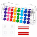 Adjustable Label Dispenser, 9 Disks Acrylic Roll Sticker Dispenser