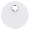 CleverDelights White 1" Round Plastic Tags - 100 Pack