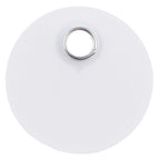 CleverDelights White 1" Round Plastic Tags - 100 Pack
