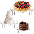 Lineshading 3 Pcs Round Acrylic Display Riser Clear (9'', 11'', 13'') 9'',11'',13''