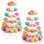 6 Tiers Macaron Tower Stand, 2Pcs Clear Plastic Macaron Display Holder