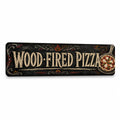 Vintage "Wood Fired Pizza" Chalkboard Metal Sign