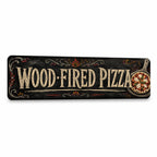 Vintage "Wood Fired Pizza" Chalkboard Metal Sign