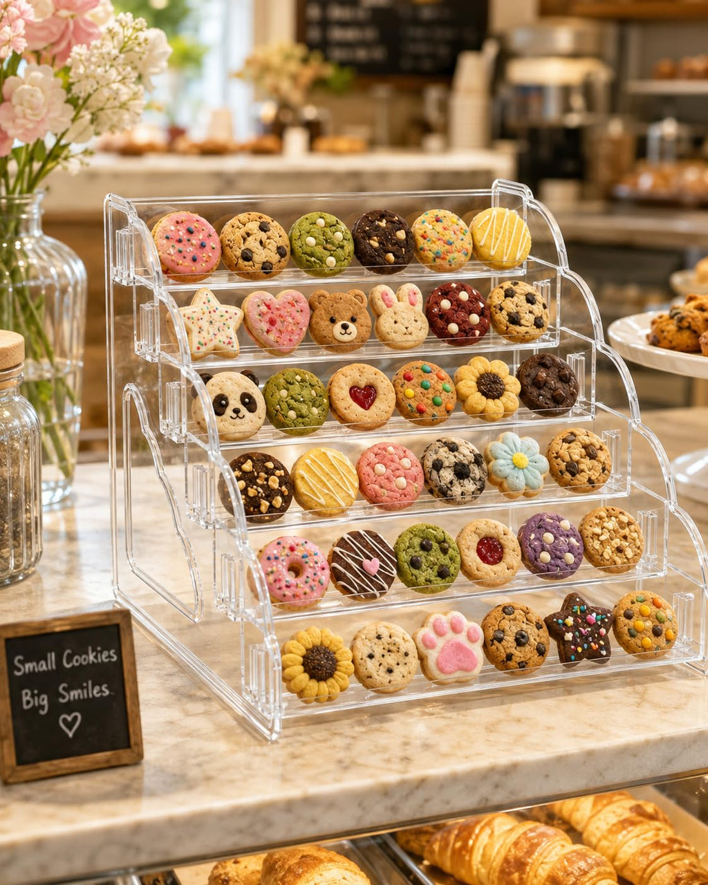 Acrylic Cookie Display Stand, 6 Tier Tiered Display Holder for Vendors 1