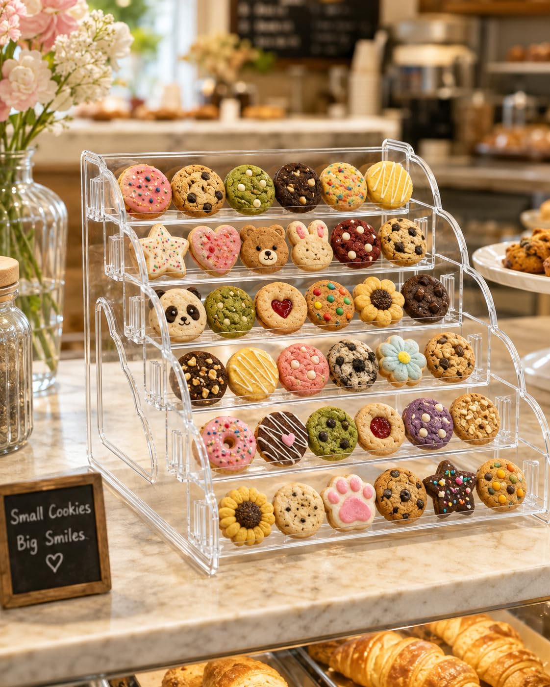 Acrylic Cookie Display Stand, 6 Tier Tiered Display Holder for Vendors 1