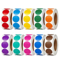 5000 PCS 3/4" Colored Dot Stickers 10 Colors 0.75 inch Circle Stickers 10 Roll/5000pcs