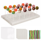 24 Holes Wooden Cake Pop Stand for Drying