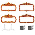4 Pack Bottle Service Sign Set, Wedding Signs for Reception Red & Gold