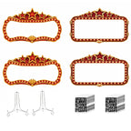 4 Pack Bottle Service Sign Set, Wedding Signs for Reception Red & Gold