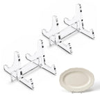 2-Pack Clear Acrylic small plate stands for display 2.36 Inch