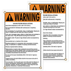 2 Pack Sauna Room Regulations Warning Signs