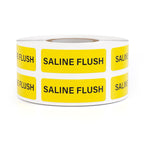 1000 Pcs Saline Flush Veterinary Stickers 0.5 x 1.5 Inch Self-Adhesive