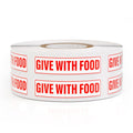 1000PCS Give with Food Veterinary Sticker 1.6 x 0.4 Inch