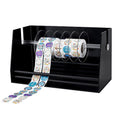PH PandaHall Adjustable Label Dispenser Acrylic Sticker Roll Dispenser Black Label Roll Holder Organizer 1.81x5.51x6.65in for School Supplies School Home Office Desktop Craft Paper Labels