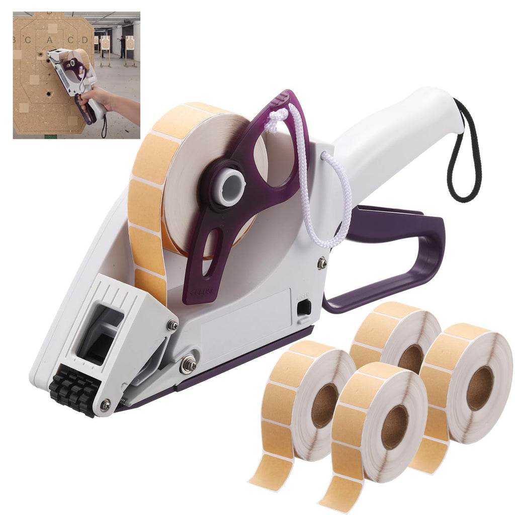 Target Paster Tape Gun, Label Applicator with 4 Rolls Kraft